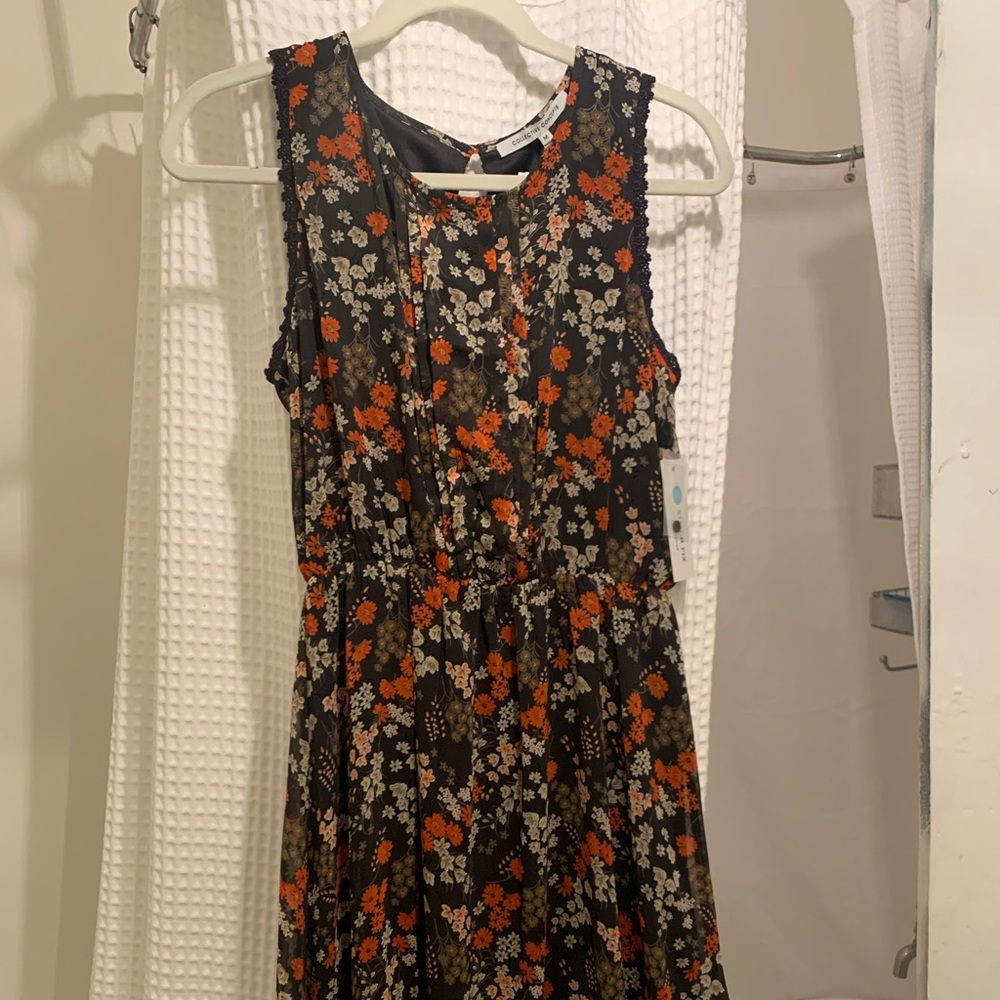 Collective Concepts Orange Floral Dress